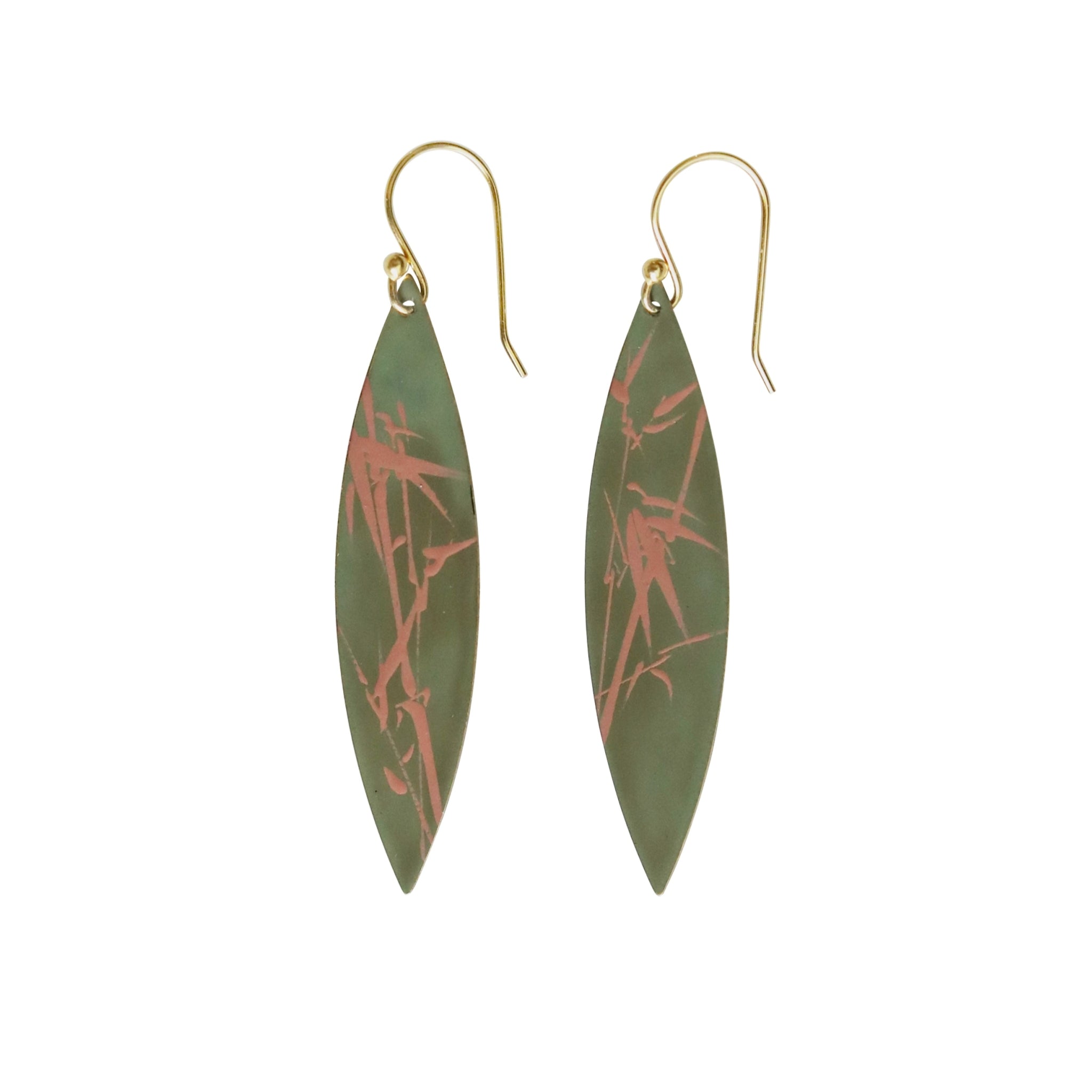 LacLume Handcrafted Lacquer Jewelry Artisanal Bamboo Pattern Earrings Daily Wear Minimalist Look