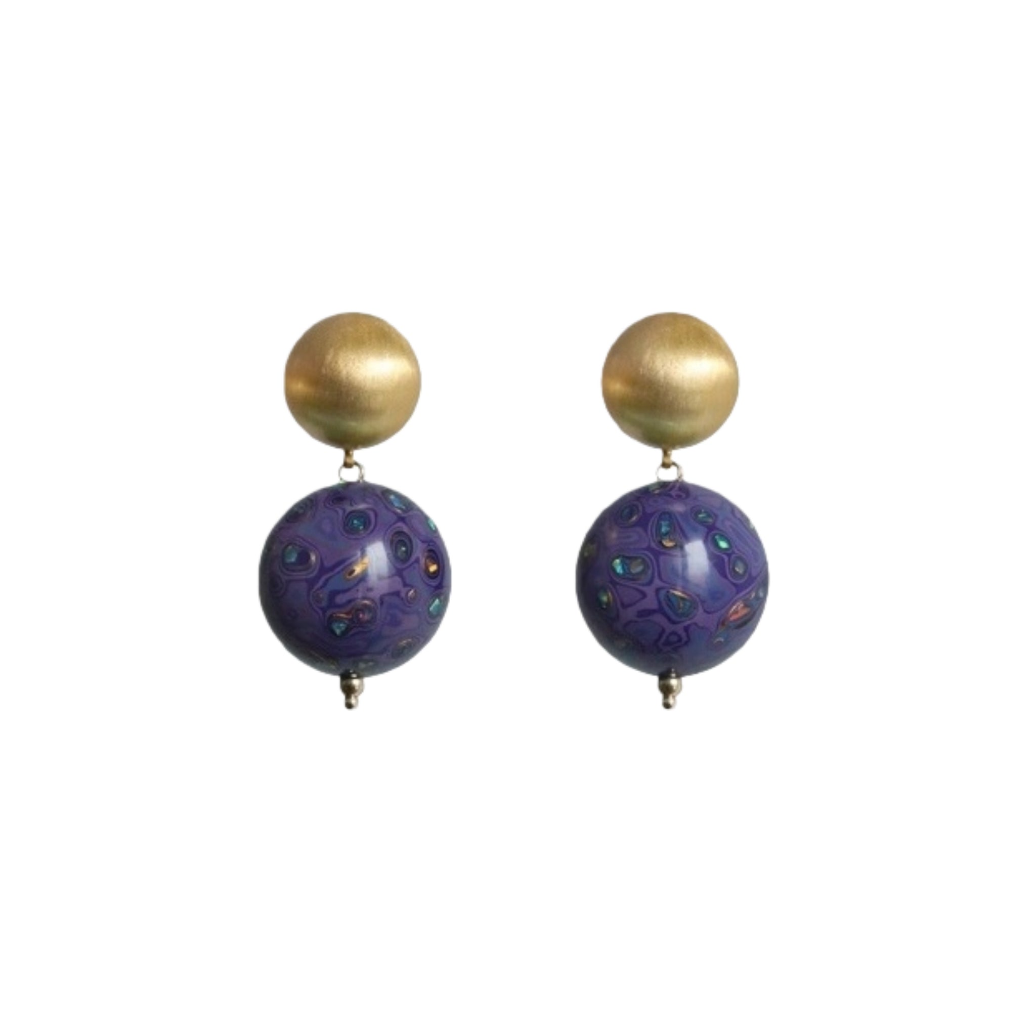 LacLume Handcrafted Lacquer Earrings Shimmering Light Hand-Painted Elegance for Daily Wear