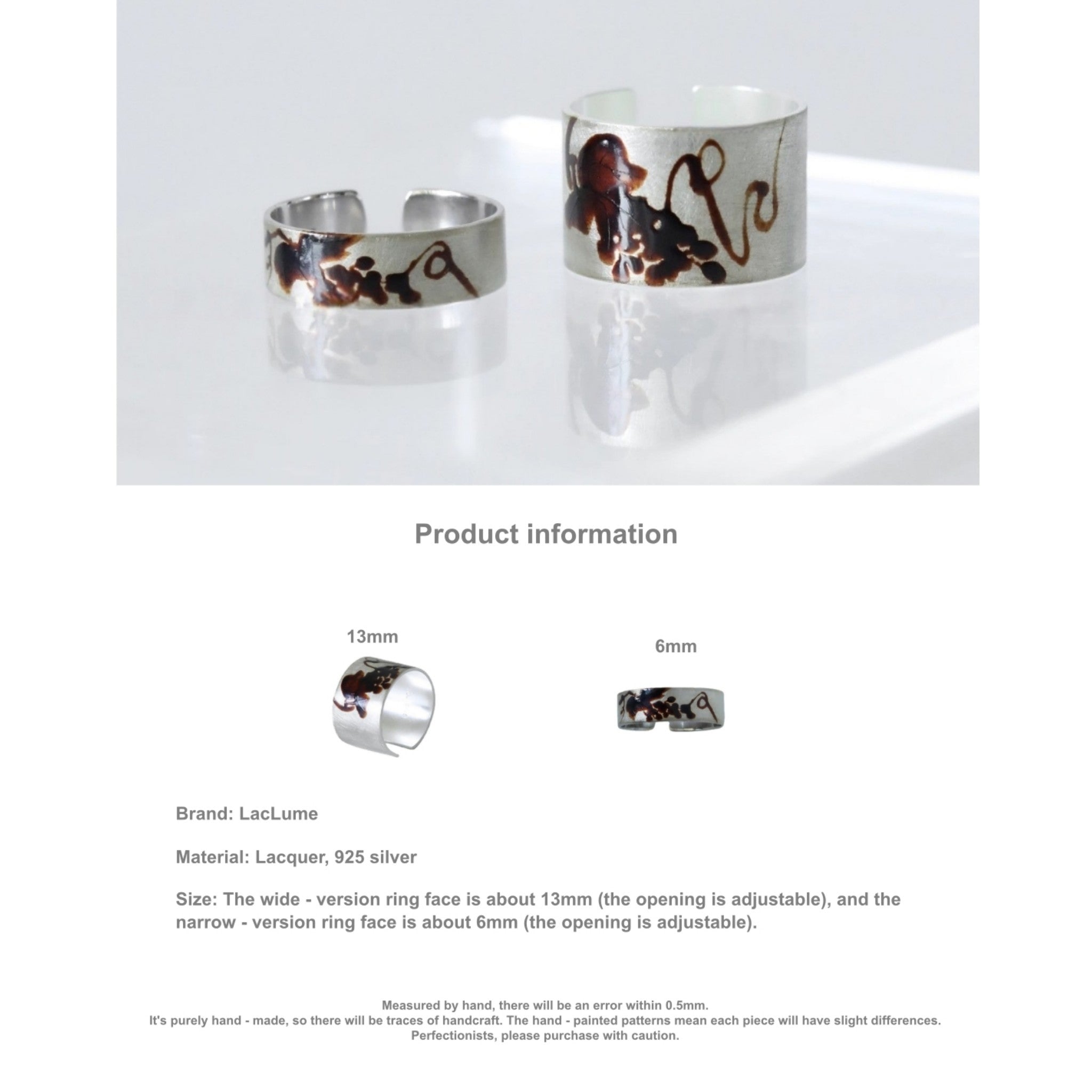 LacLume Handcrafted Grape Ring Original Vineyard Lacquer Art Unique Piece