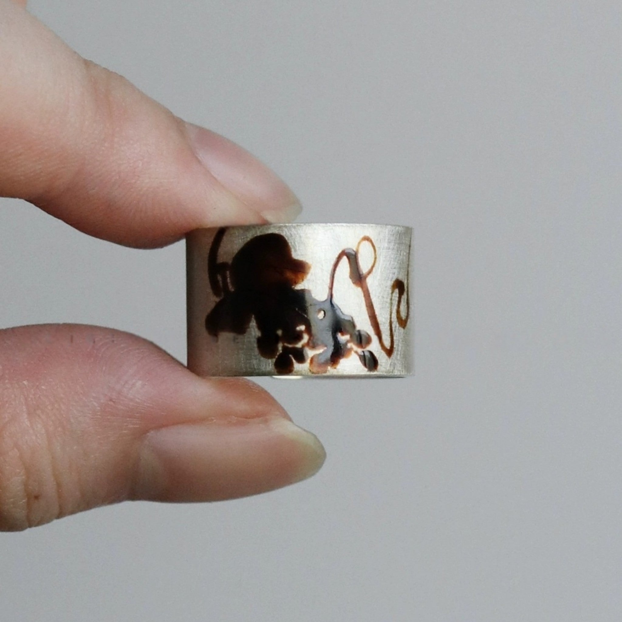 LacLume Handcrafted Grape Ring Original Vineyard Lacquer Art Unique Piece