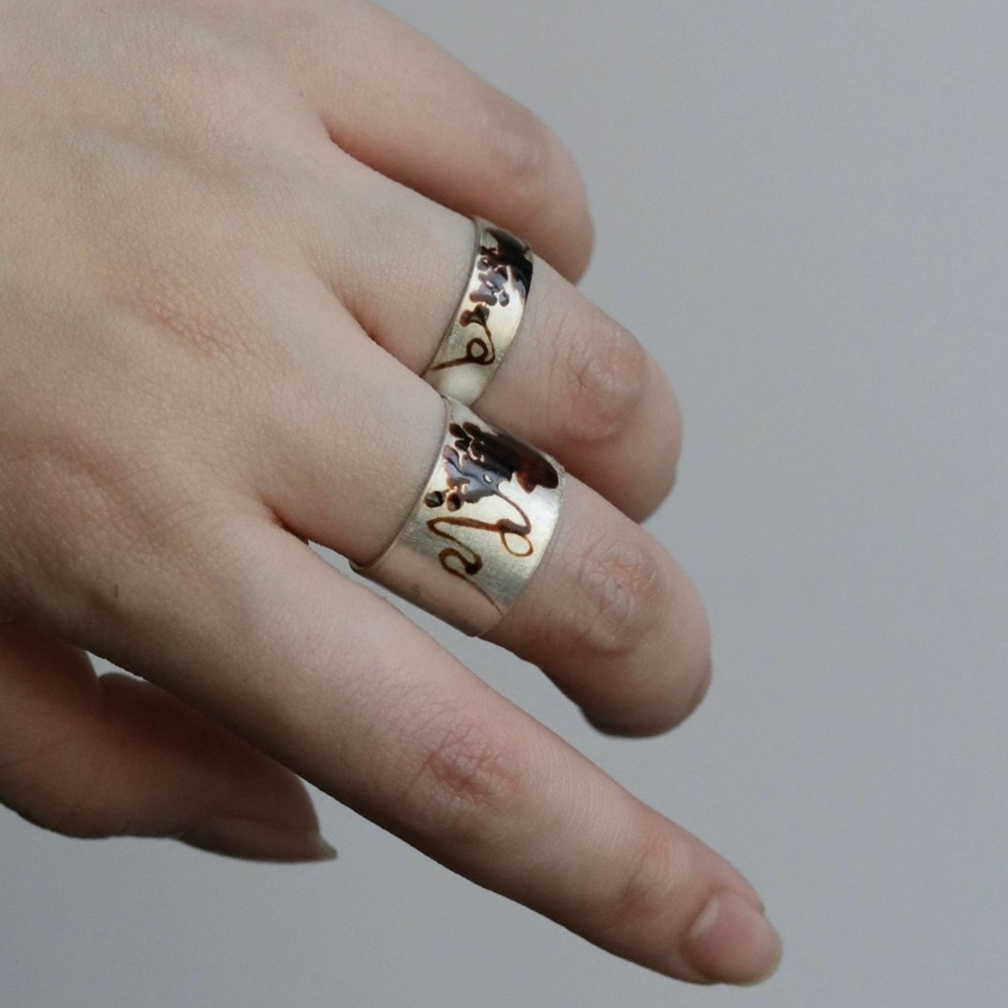 LacLume Handcrafted Grape Ring Original Vineyard Lacquer Art Unique Piece