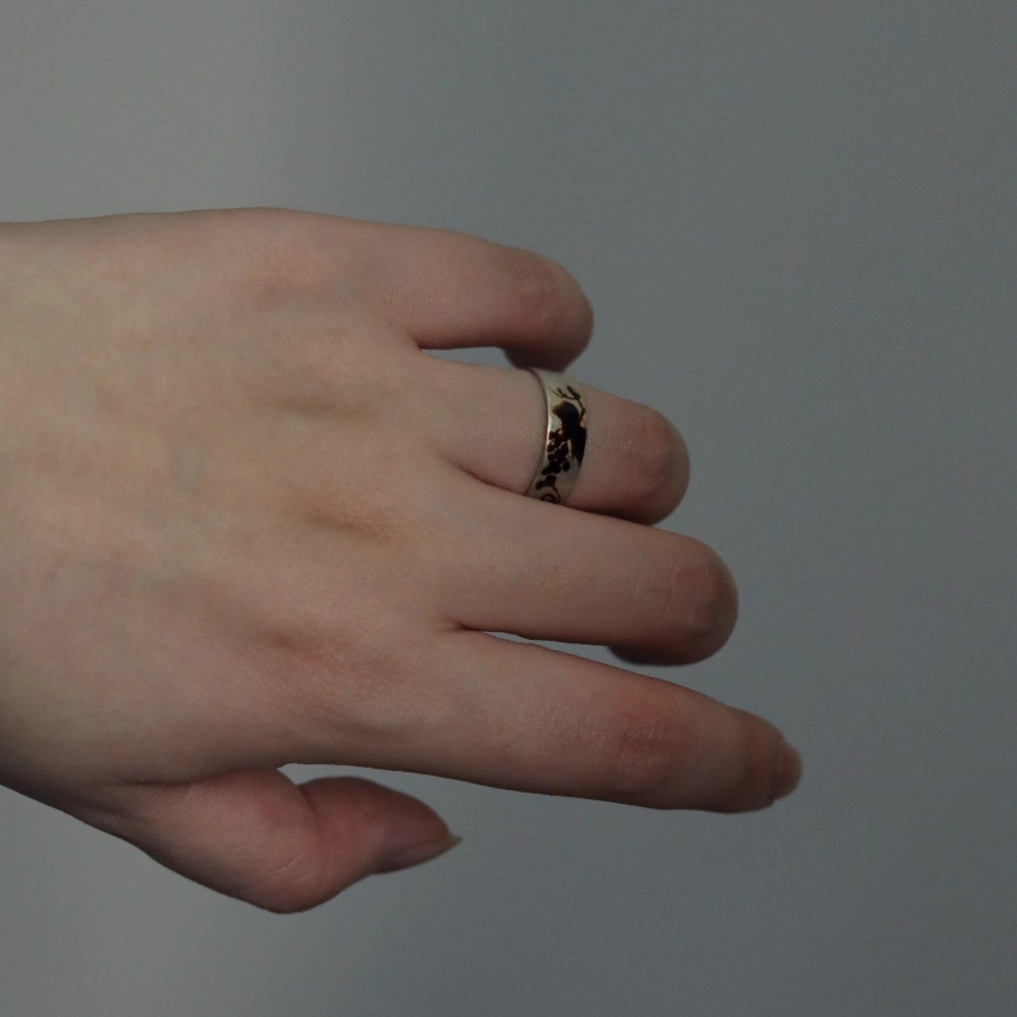 LacLume Handcrafted Grape Ring Original Vineyard Lacquer Art Unique Piece