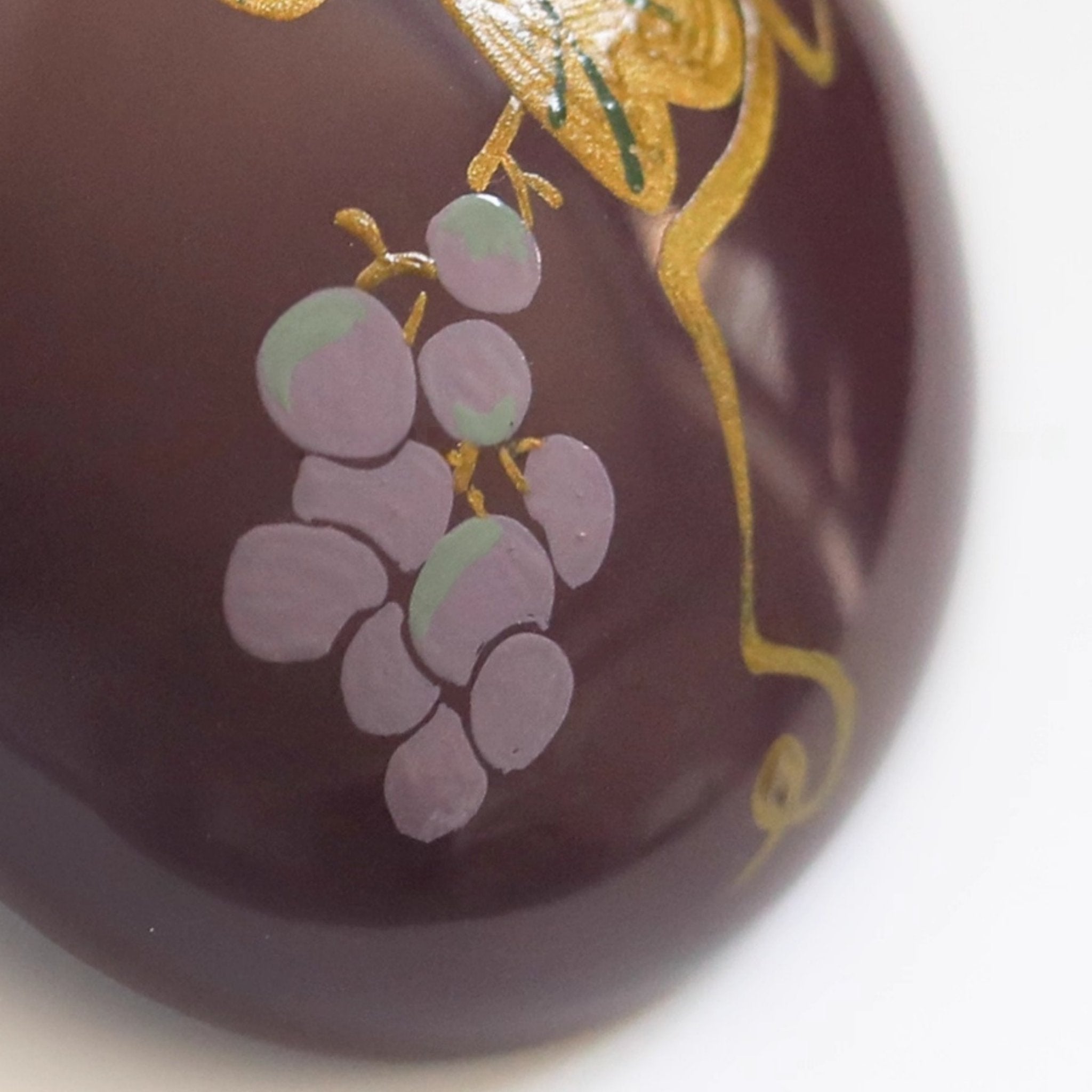 LacLume Original Lacquer Hand-Painted Grape Earrings