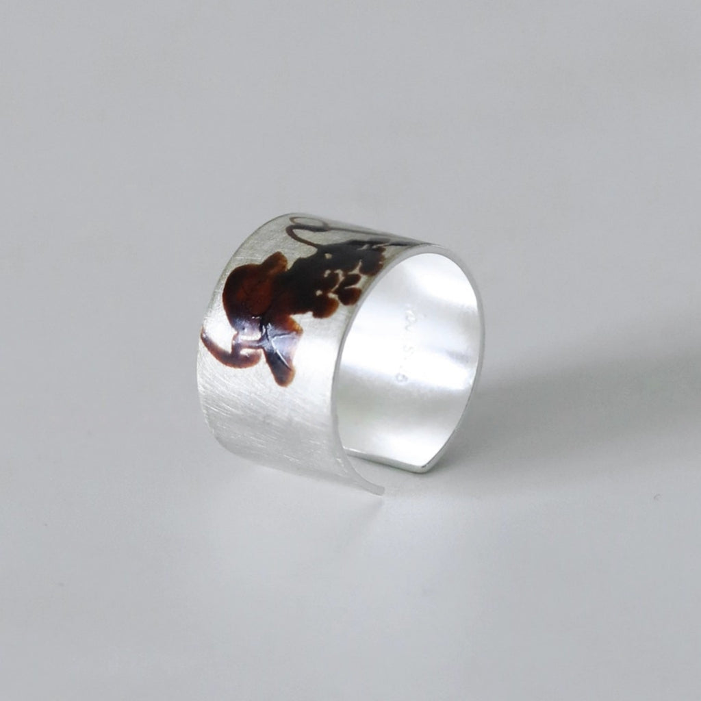 LacLume Handcrafted Grape Ring Original Vineyard Lacquer Art Unique Piece