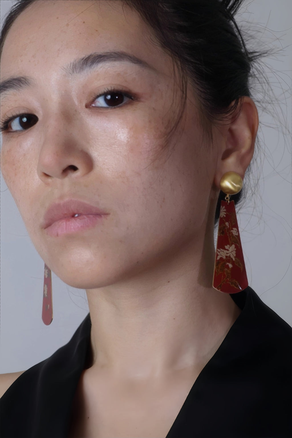 LacLume Earrings Summer Jasmine handmade lacquer jewelry