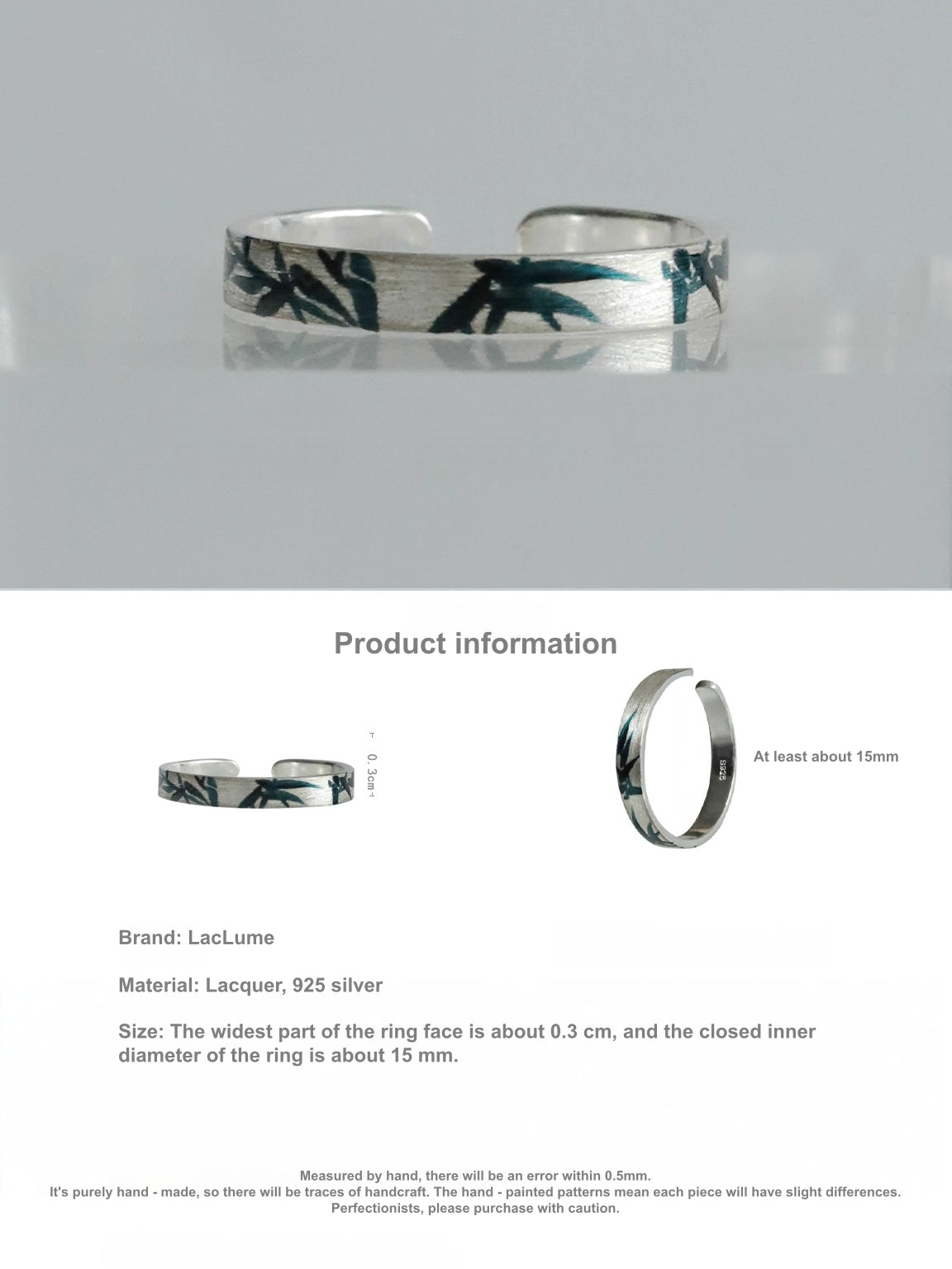 LacLume Bamboo shadows handmade jewelry