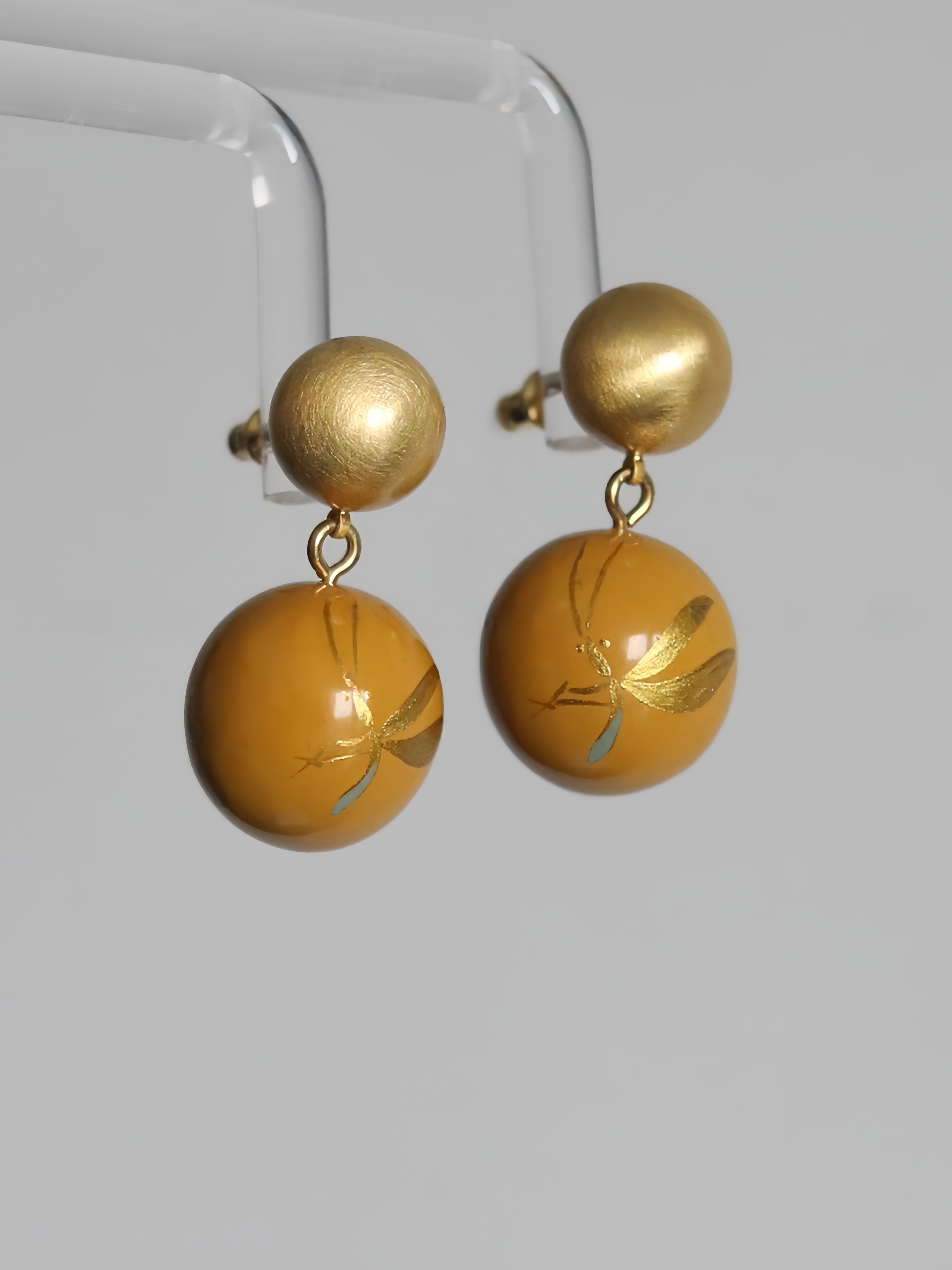LacLume Earrings Firefly Summer handmade lacquer jewelry