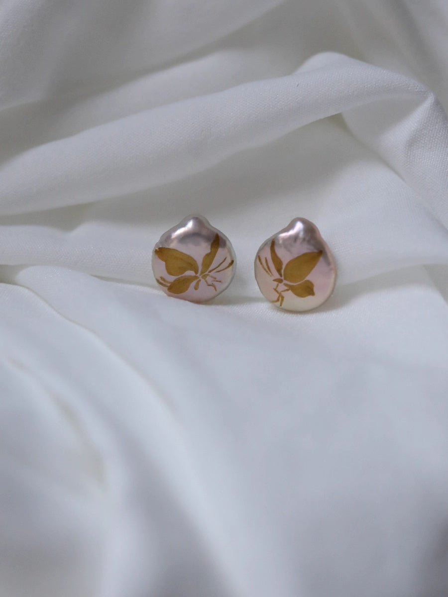 LacLume Baroque Pearl Earrings handmade jewelry