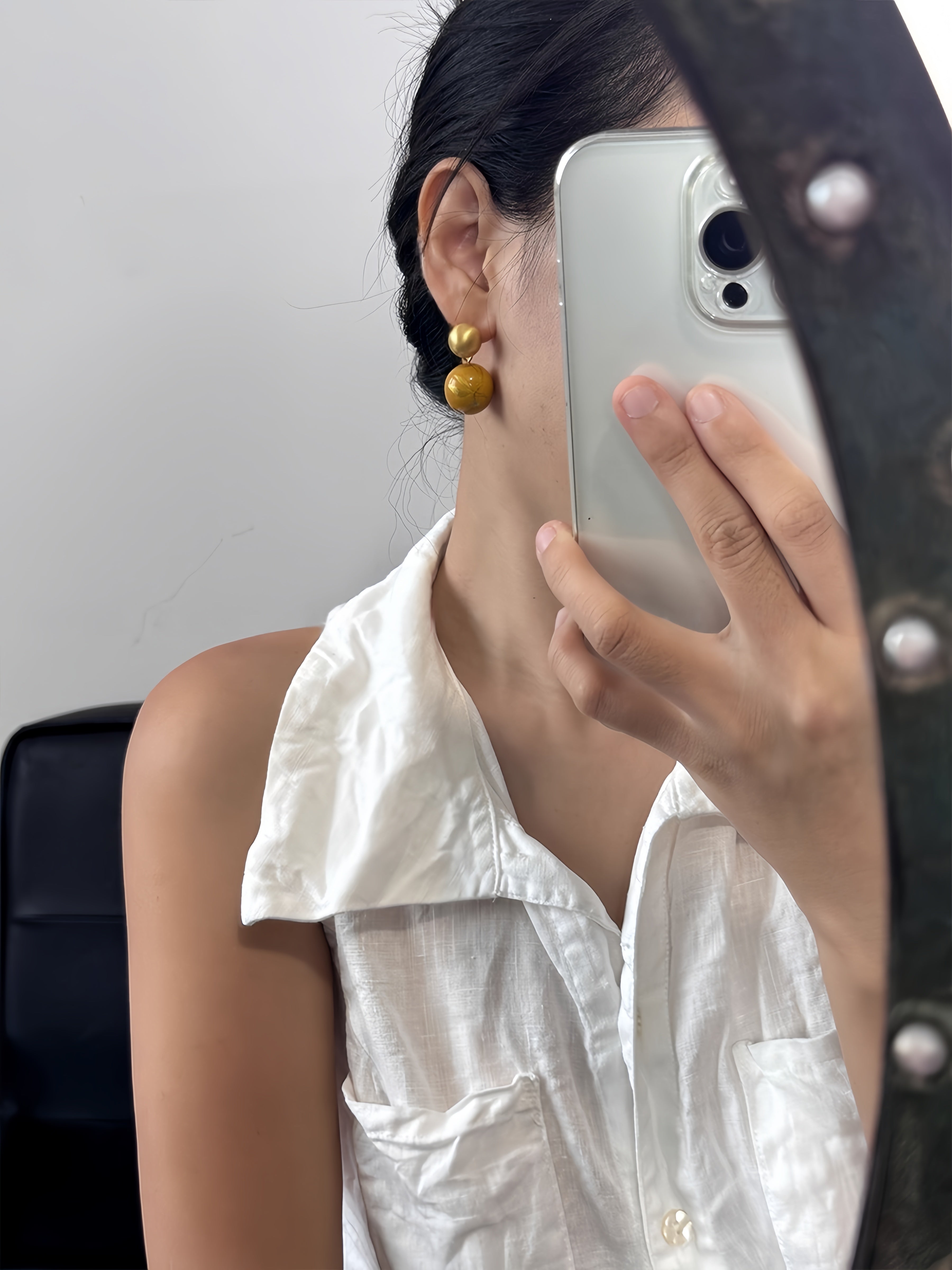 LacLume Earrings Firefly Summer handmade lacquer jewelry