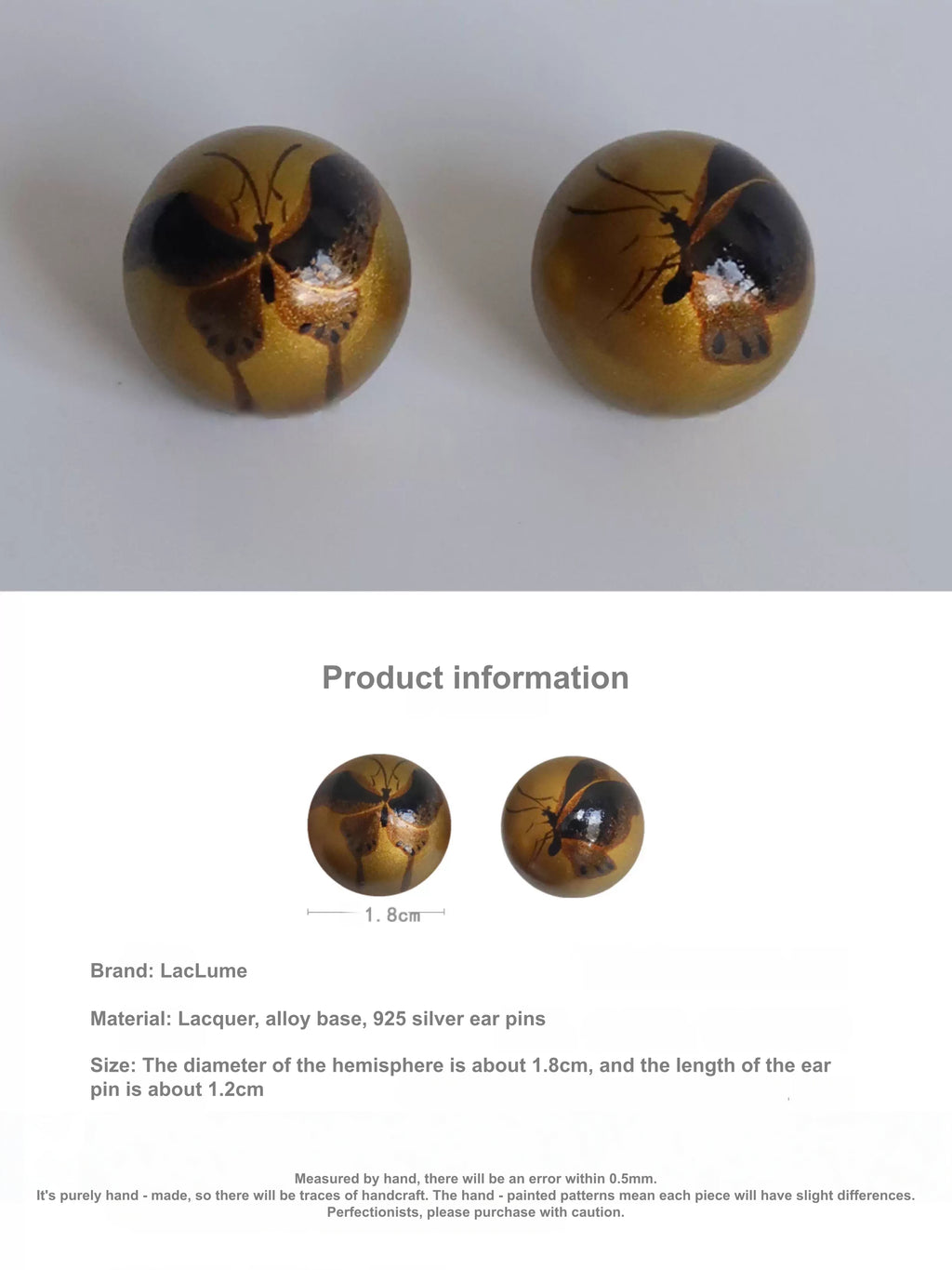 LacLume Autumn Butterflies handmade jewelry