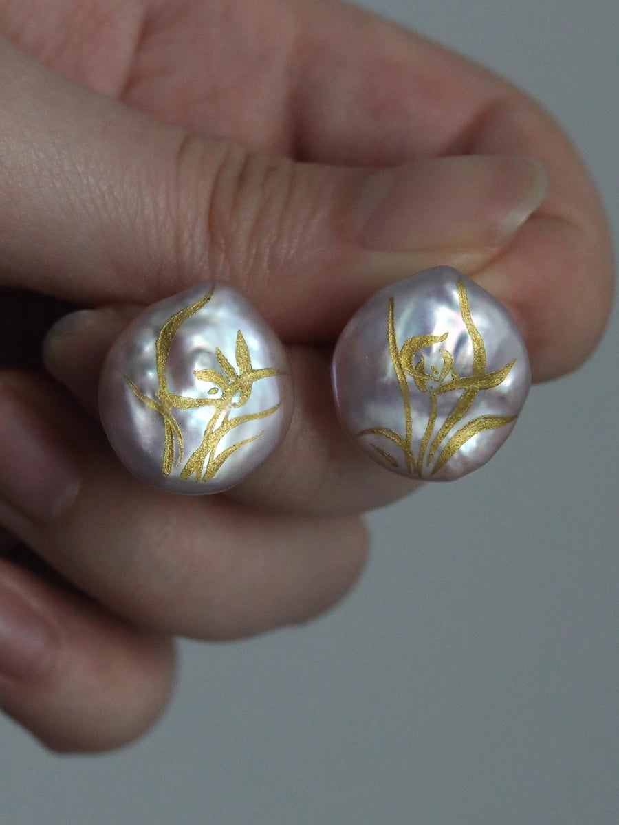 LacLume Pearl Orchid handmade jewelry