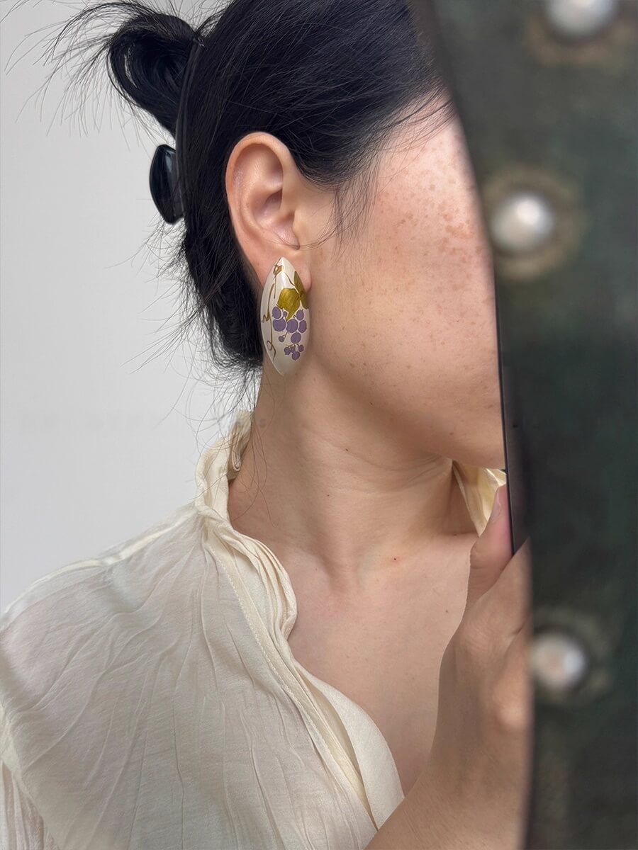 laclume home page lacquer handmade earrings