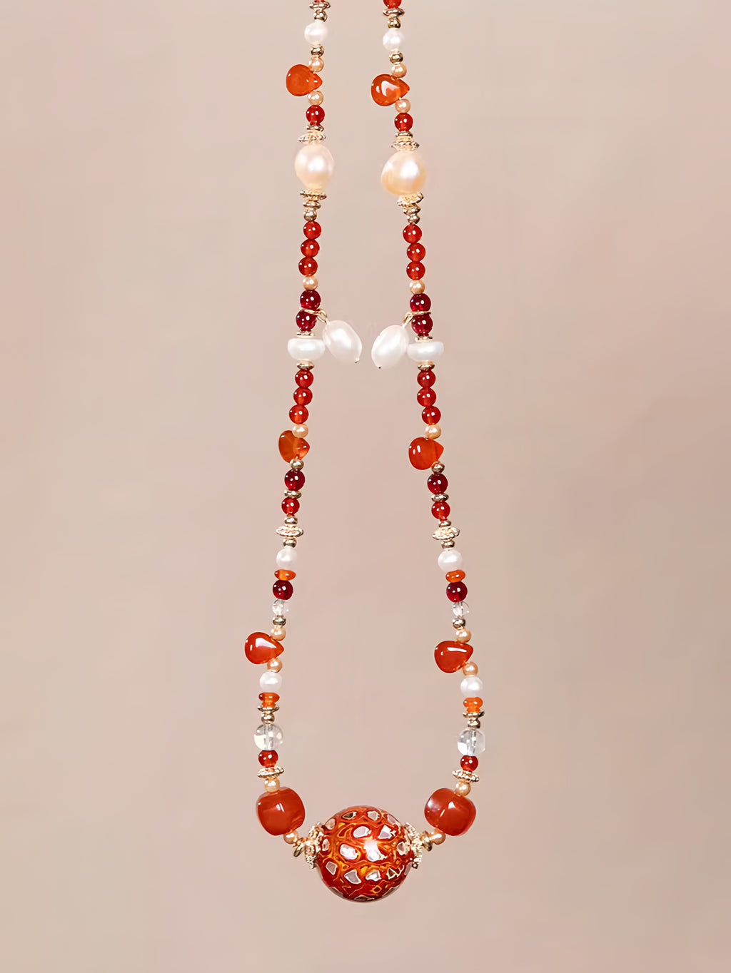 LacLume Lucky Lacquer Beads Necklace - Fortune in Hand