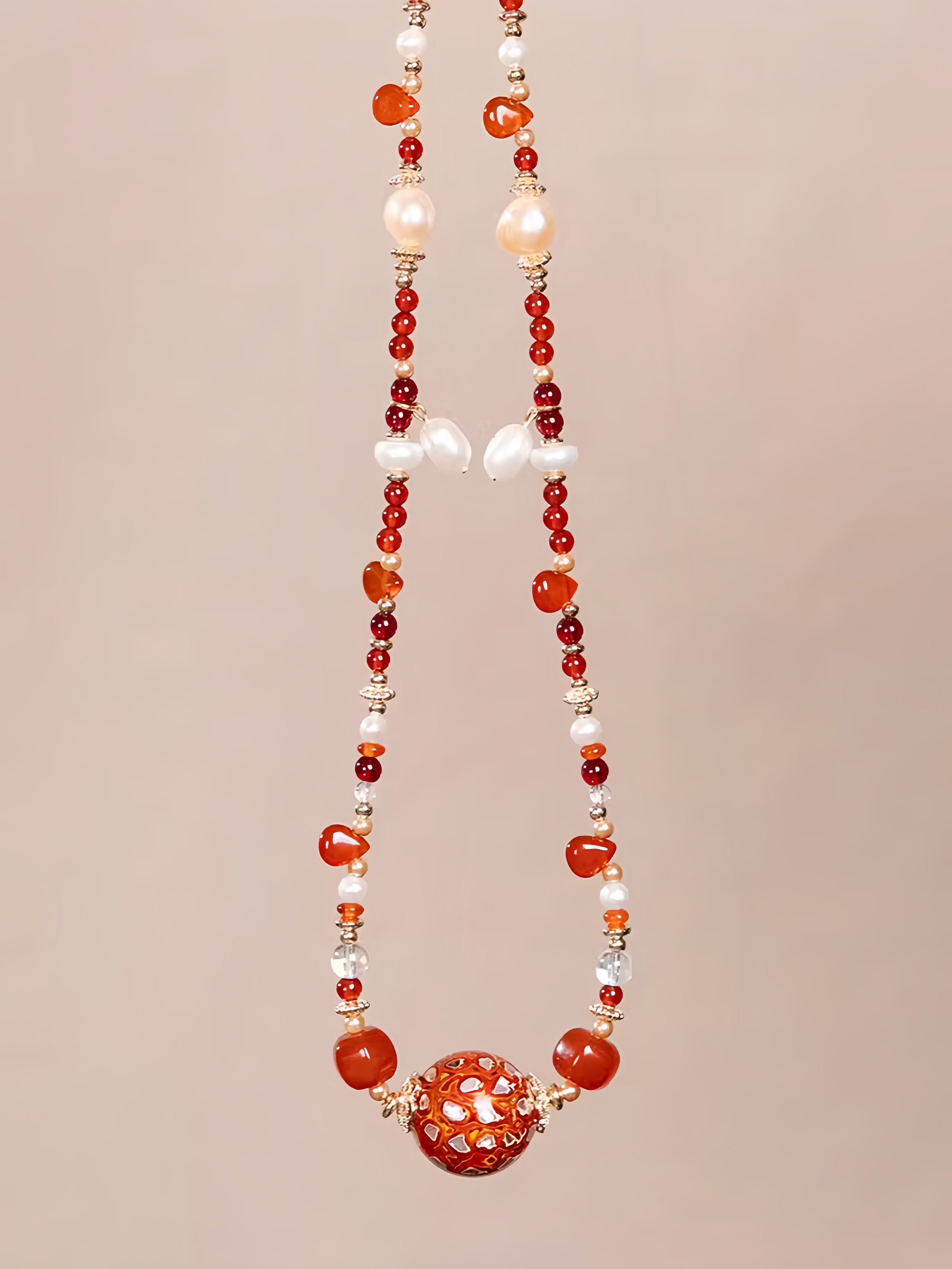 LacLume Lucky Lacquer Beads Necklace - Fortune in Hand