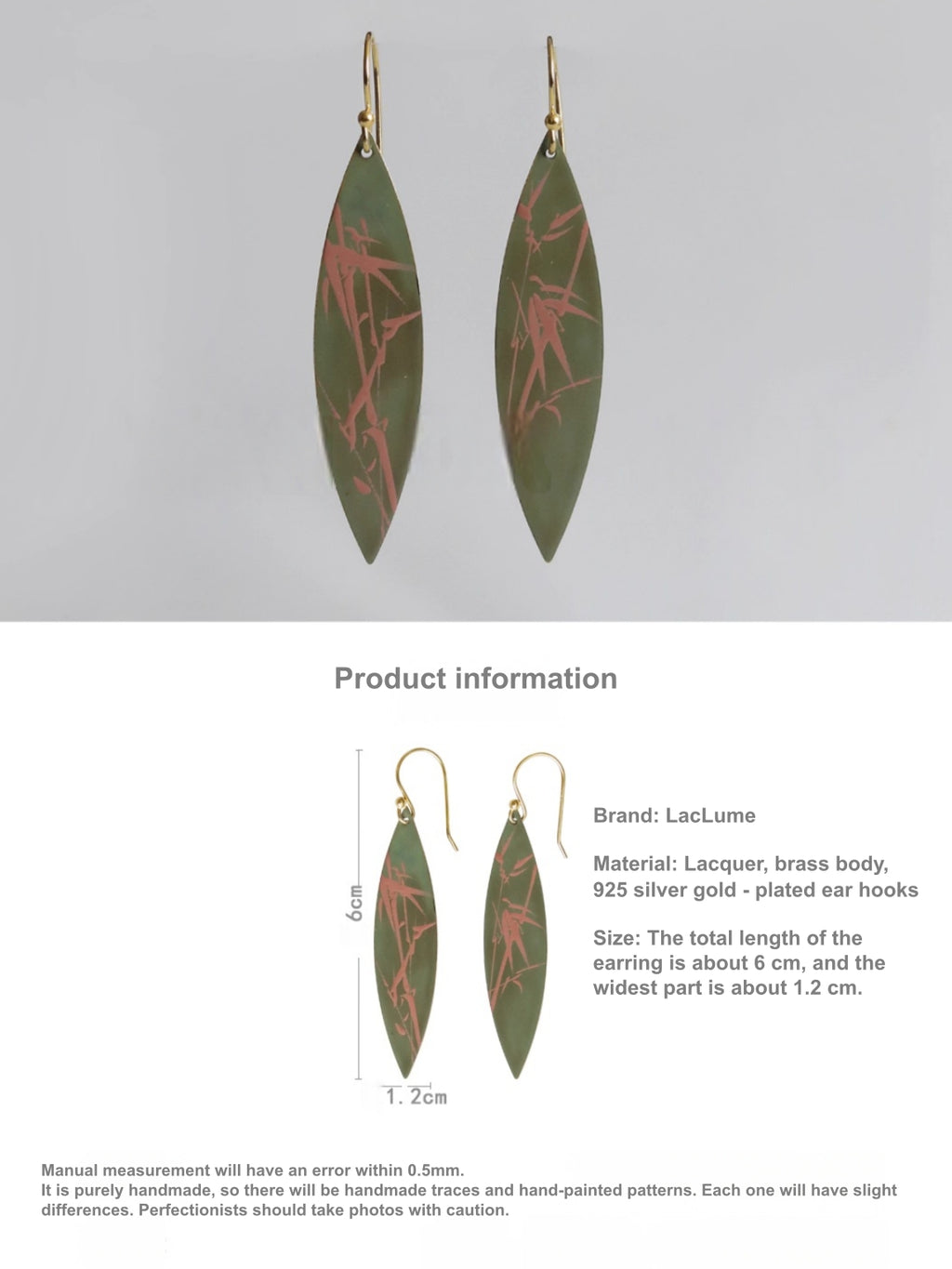 LacLume Light Bamboo handmade lacquer jewelry