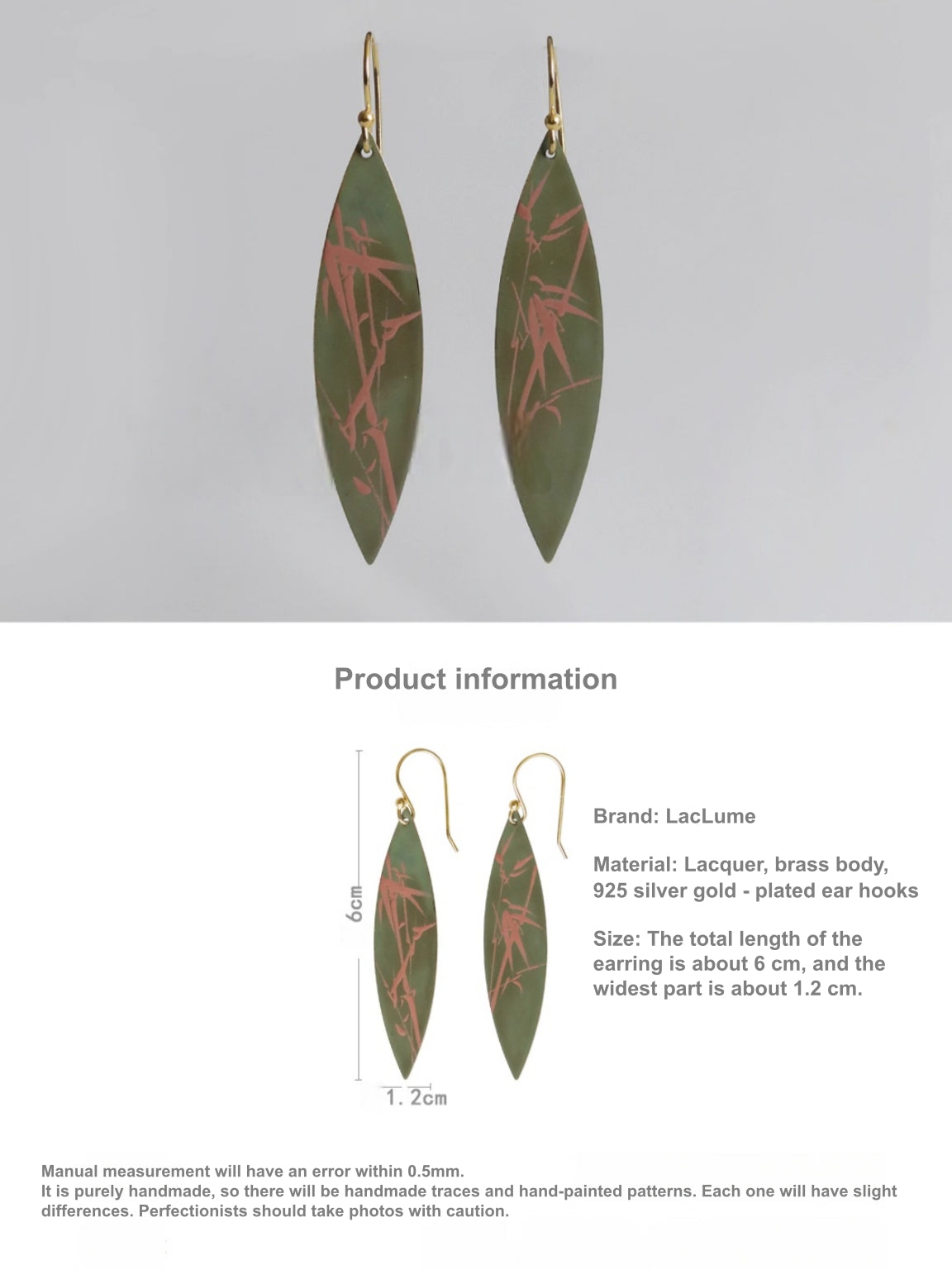 LacLume Light Bamboo handmade lacquer jewelry