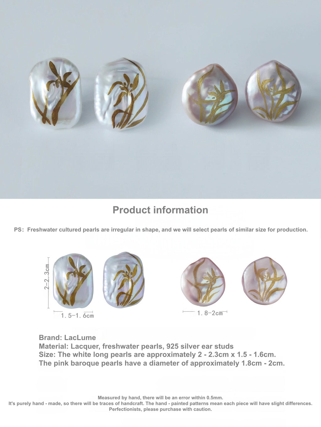 LacLume Pearl Orchid handmade jewelry