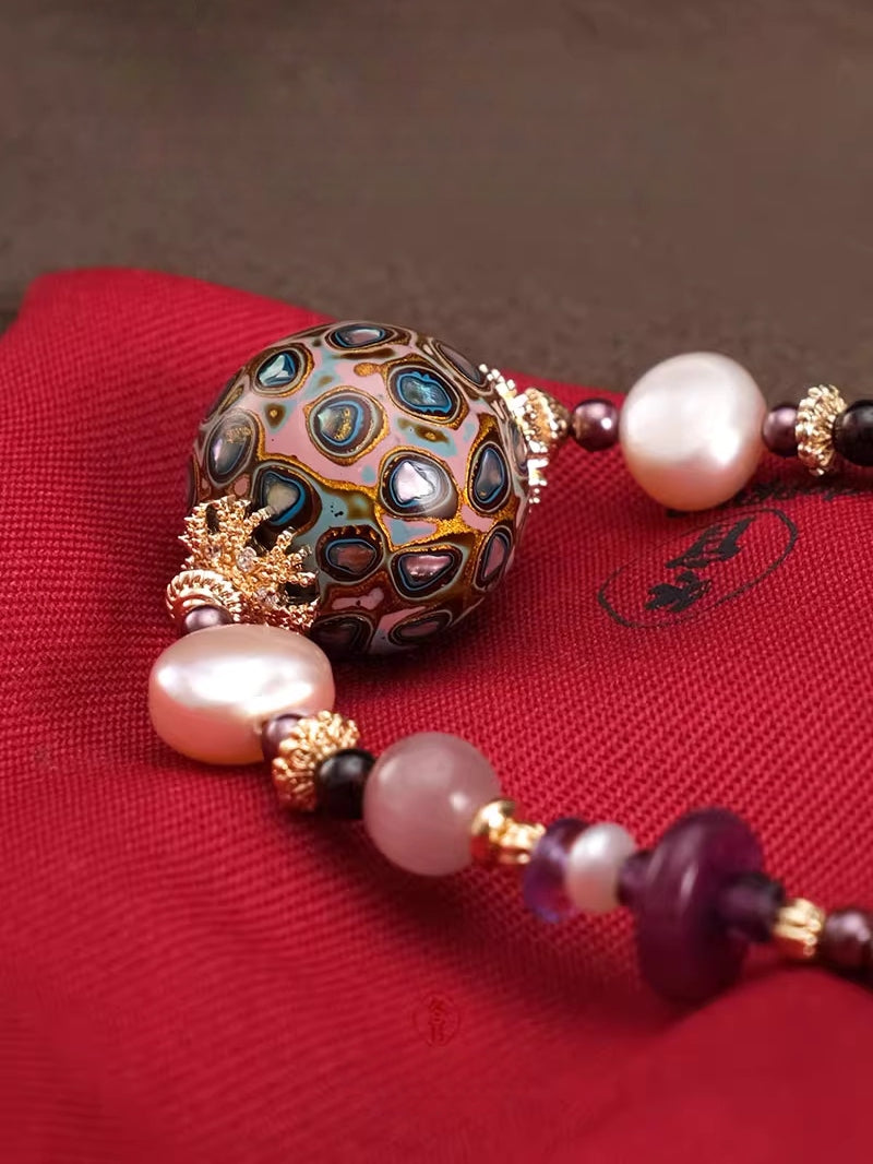 LacLume Lucky Lacquer Beads Necklace - Fortune in Hand