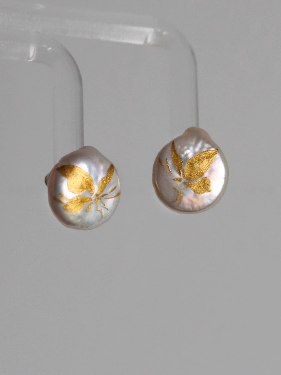 LacLume Baroque Pearl Earrings handmade jewelry