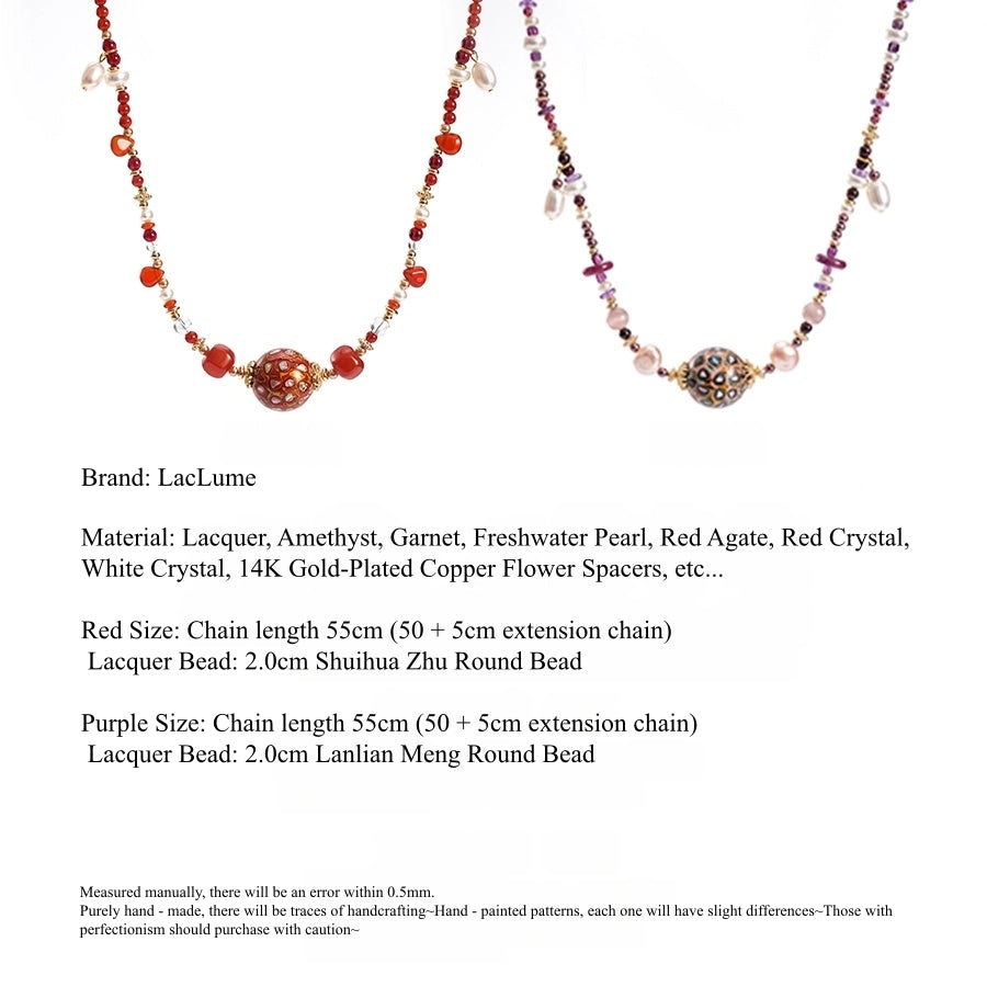 LacLume Lucky Lacquer Beads Necklace - Fortune in Hand