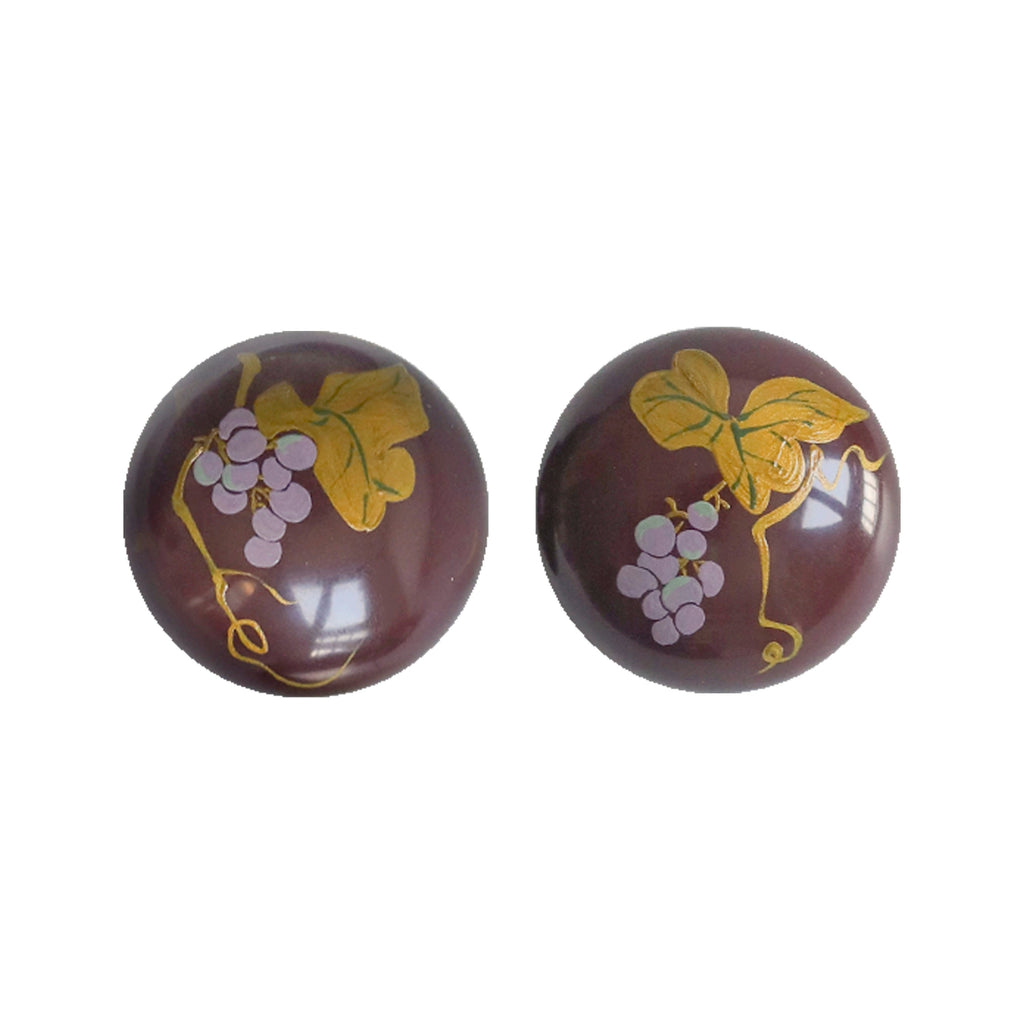 LacLume Original Lacquer Hand-Painted Grape Earrings